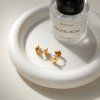 ELENYS Velvet Heart  pozlacené náušnice 18K žluté zlato