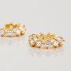 ELENYS Crystal Glow  pozlacené náušnice 18K žluté zlato