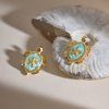 ELENYS Ocean Turtle  pozlacené náušnice 18K žluté zlato