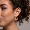 ELENYS Opaline Rose  pozlacené náušnice 18K žluté zlato
