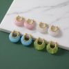 ELENYS Opaline Azure  pozlacené náušnice 18K žluté zlato
