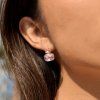 ELENYS Prism Blush  pozlacené náušnice 18K žluté zlato