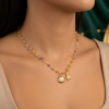 ELENYS Candy Glow Coast  pozlacený náhrdelník 18K žluté zlato