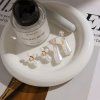 ELENYS Pearl Fleur  pozlacené náušnice 18K žluté zlato