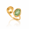 ELENYS Prism Lime  pozlacený prsten 18K žluté zlato