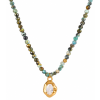 ELENYS African Turquoise  pozlacený náhrdelník 18K žluté zlato