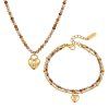 ELENYS Agate set  pozlacený set 18K žluté zlato