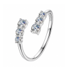 ELENYS Moissanite Glow  pozlacený prsten bílým zlatem