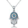 Elenys stříbný náhrdelník Hamsa Symbol ochrany