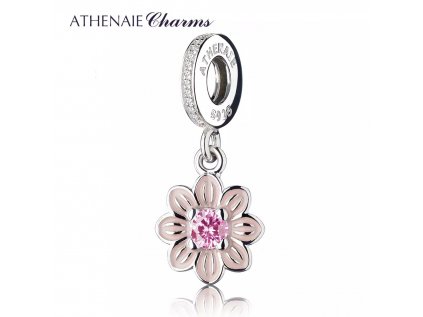 95714 athenaie privesek romanticky ruzovy kvet en05
