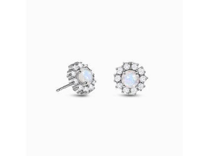 181980 2 royal fashion stribrne rhodiovane peckove nausnice mesicni kvet s drahokamem moonstonem a drahokamy topazy gu dr23079e silver moonstone topaz