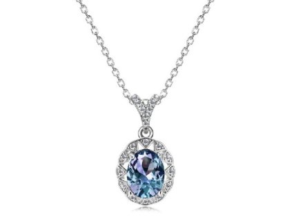 183616 5 royal fashion stribrny nahrdelnik pozlaceny 18k bilym zlatem alexandrit dgps0044 wg