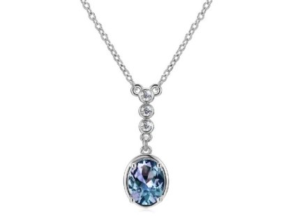 183631 5 royal fashion stribrny nahrdelnik pozlaceny 18k bilym zlatem alexandrit dgps0054 wg