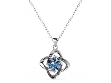 183634 5 royal fashion stribrny nahrdelnik pozlaceny 18k bilym zlatem alexandrit dgps0055 wg