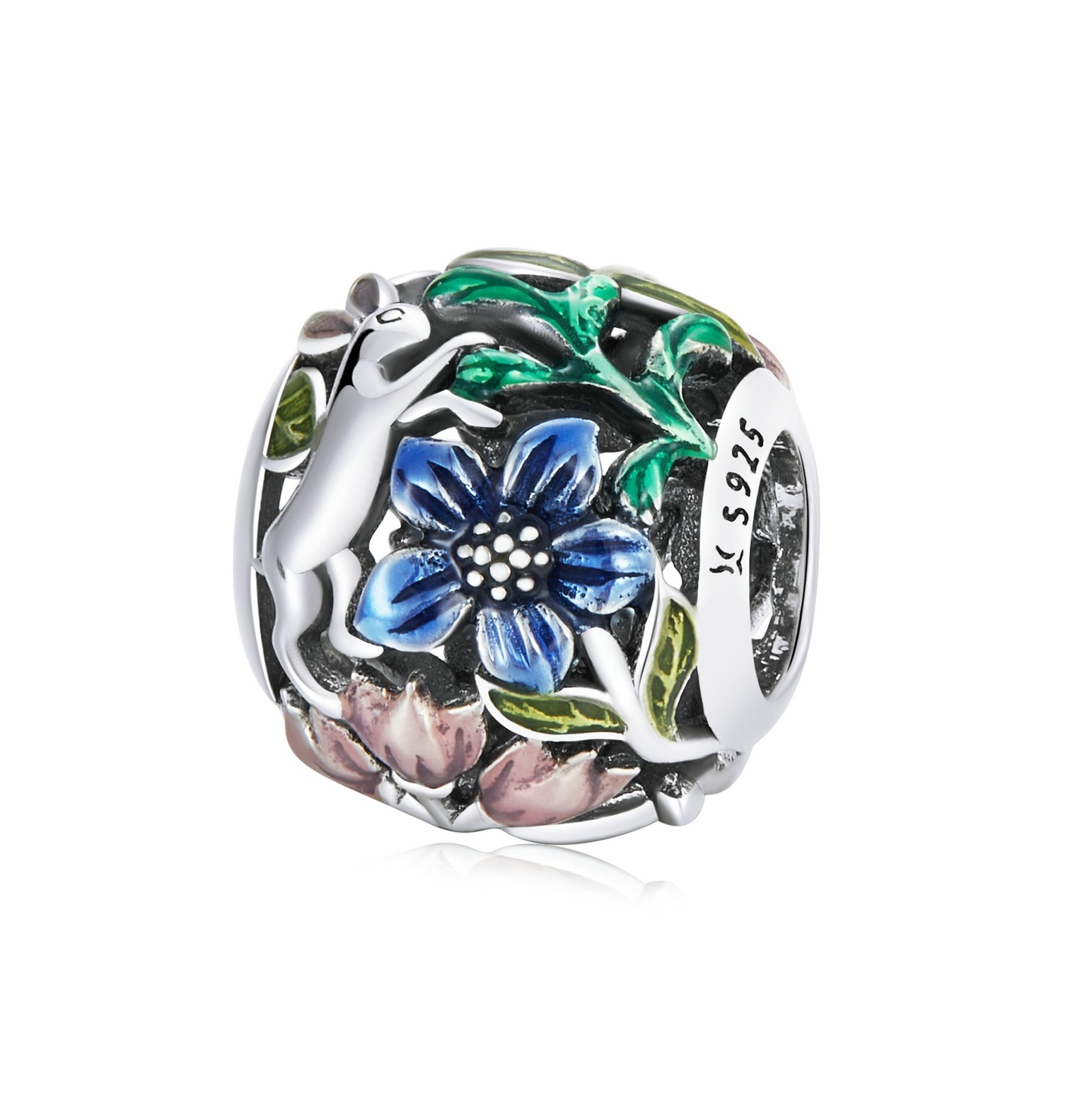 Royal Fashion strieborný prívesok Zajačik na lúke