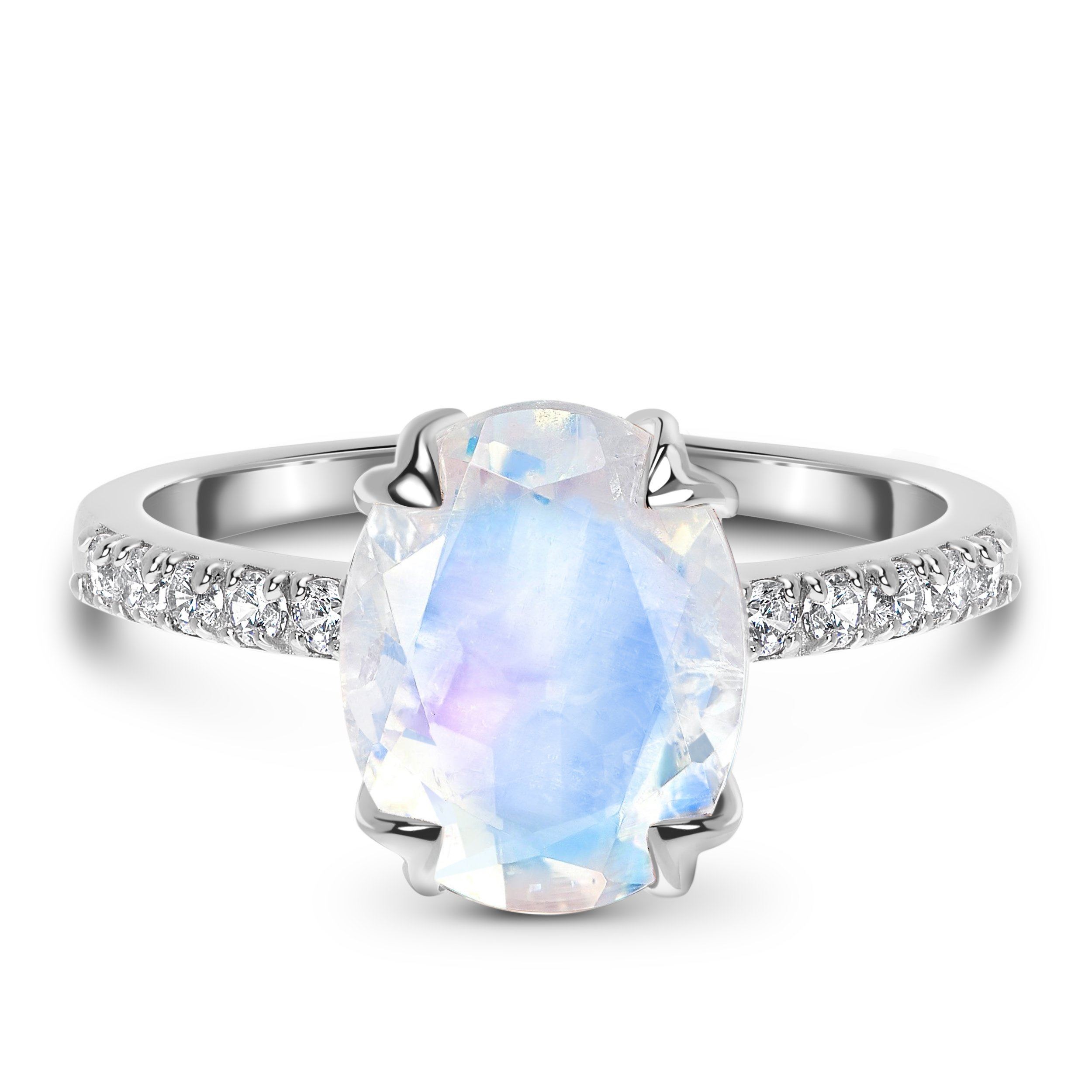 Emporial stříbrný prsten GU-DR10789R-SILVER-MOONSTONE-TOPAZ Velikost: 5 (EU: 49-50)