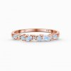 Royal Fashion prsten Hravé tvary 14k růžové zlato Vermeil s drahokamy Moonstony a drahokamy topazy GU-DR23094R-ROSEGOLD-MOONSTONE-TOPAZ (Velikost 10 (EU: 61-63))
