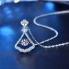 181897 4 royal fashion stribrny rhodiovany nahrdelnik s drahokamem moissanitem ha xmz007 silver moissanite zircon
