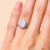 Royal Fashion stříbrný rhodiovaný prsten Raw s drahokamem Moonstonem GU-DR23090R-SILVER-MOONSTONE (Velikost 10 (EU: 61-63))