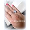 Royal Fashion stříbrný rhodiovaný prsten Raw s drahokamem Moonstonem GU-DR23090R-SILVER-MOONSTONE (Velikost 10 (EU: 61-63))