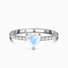 Royal Fashion stříbrný rhodiovaný prsten Srdce s drahokamem Moonstonem a drahokamy topazy GU-DR23089R-SILVER-MOONSTONE-TOPAZ (Velikost 10 (EU: 61-63))