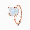 Royal Fashion prsten Raw 14k růžové zlato Vermeil s drahokamem Moonstonem GU-DR15849R-ROSEGOLD-MOONSTONE (Velikost 10 (EU: 61-63))