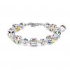 183697 8 royal fashion pozlaceny naramek se swarovski krystaly 18k bilym zlatem dbs0121 wg