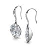 Swarovski Crystals Earrings Tiffany Hook White 3