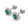 stříbrné náušnice se zeleným safírem EE002 WG 2
