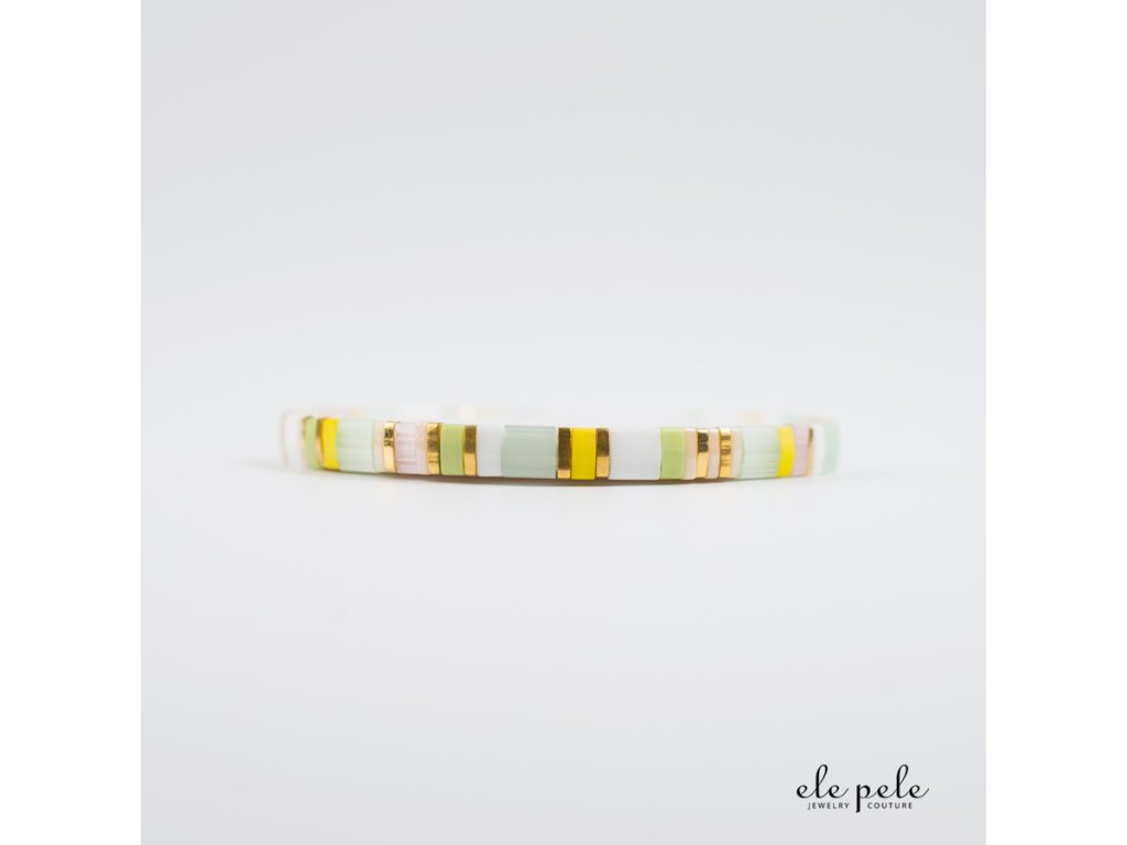 EP produktovka naramek FUNNY SPRING green yellow V1