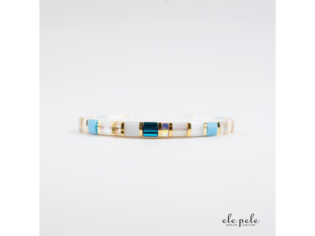 EP produktovka naramek FUNNY SPRING blue gold V1