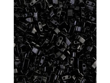 Beads MIYUKI HALF TILA 5x2,3mm shades of BLACK