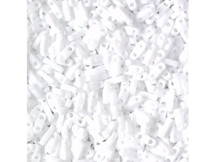 Beads MIYUKI QUARTER TILA 5x1,2mm shades of WHITE