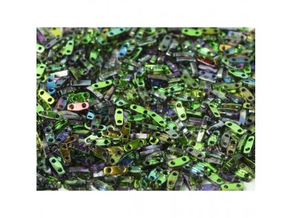 Beads MIYUKI QUARTER TILA 5x1,2mm shades of GREEN