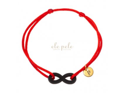 String bracelet XOXO Original We forever: BLACK