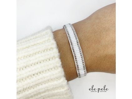 Miyuki woven bracelet Maura white