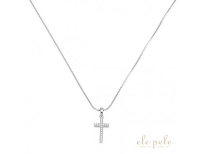 Silver chain Ag925/1000 with a pendant cross