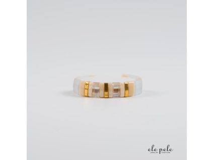 Prsten Miyuki Tila  Winter White