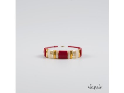 EP prsten miyuki autumn red