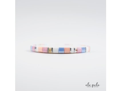 EP produktovka naramek FUNNY SPRING VIOLET PINK LOSOS SILVER V2