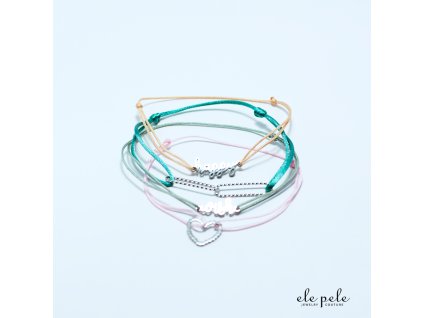 EP set snurkovych naramku silver