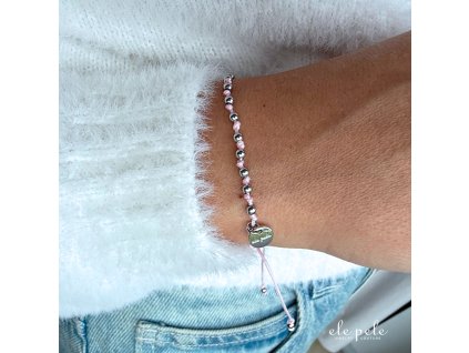 EP snurkovy naramek pure line pink V1