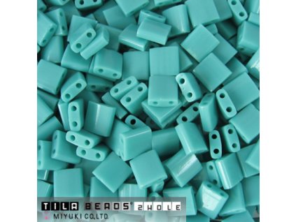 MIYUKI TILA beads 5x5 mm shades of TURQUOISE