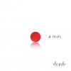 platno koralek samotny red 4 mm