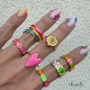 EP prstynky neon na ruce mix