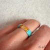 EP prsten miyuki turquise V3