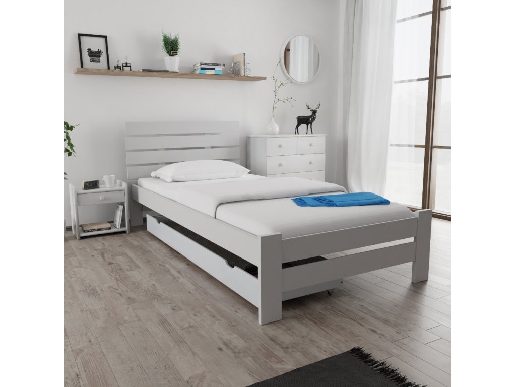 PARIS magasított ágy 90x200 cm, fehér | Elerheto otthon