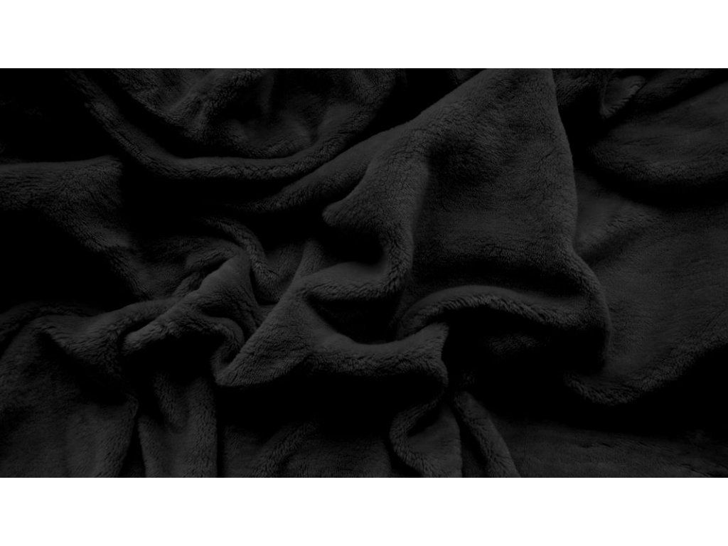 SOFT fekete mikroplüss lepedő 180x200 cm