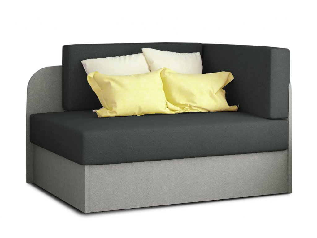 Malá rozkládací pohovka ROSA tmavě šedá/světle šedá s moderním designem