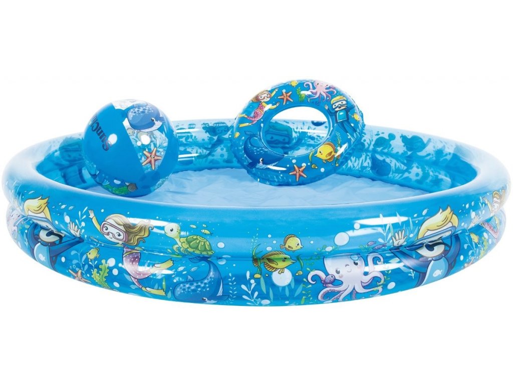 Dětský bazén 120 x 20 cm SEA ADVENTURE modrý